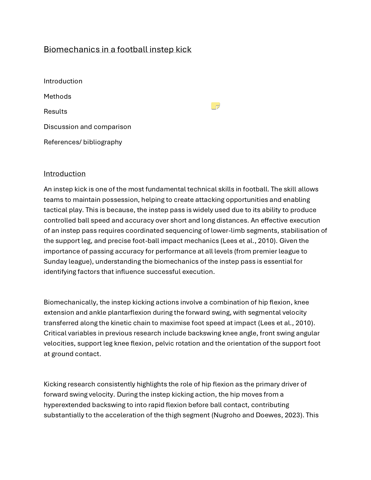 Biomechanics Project document