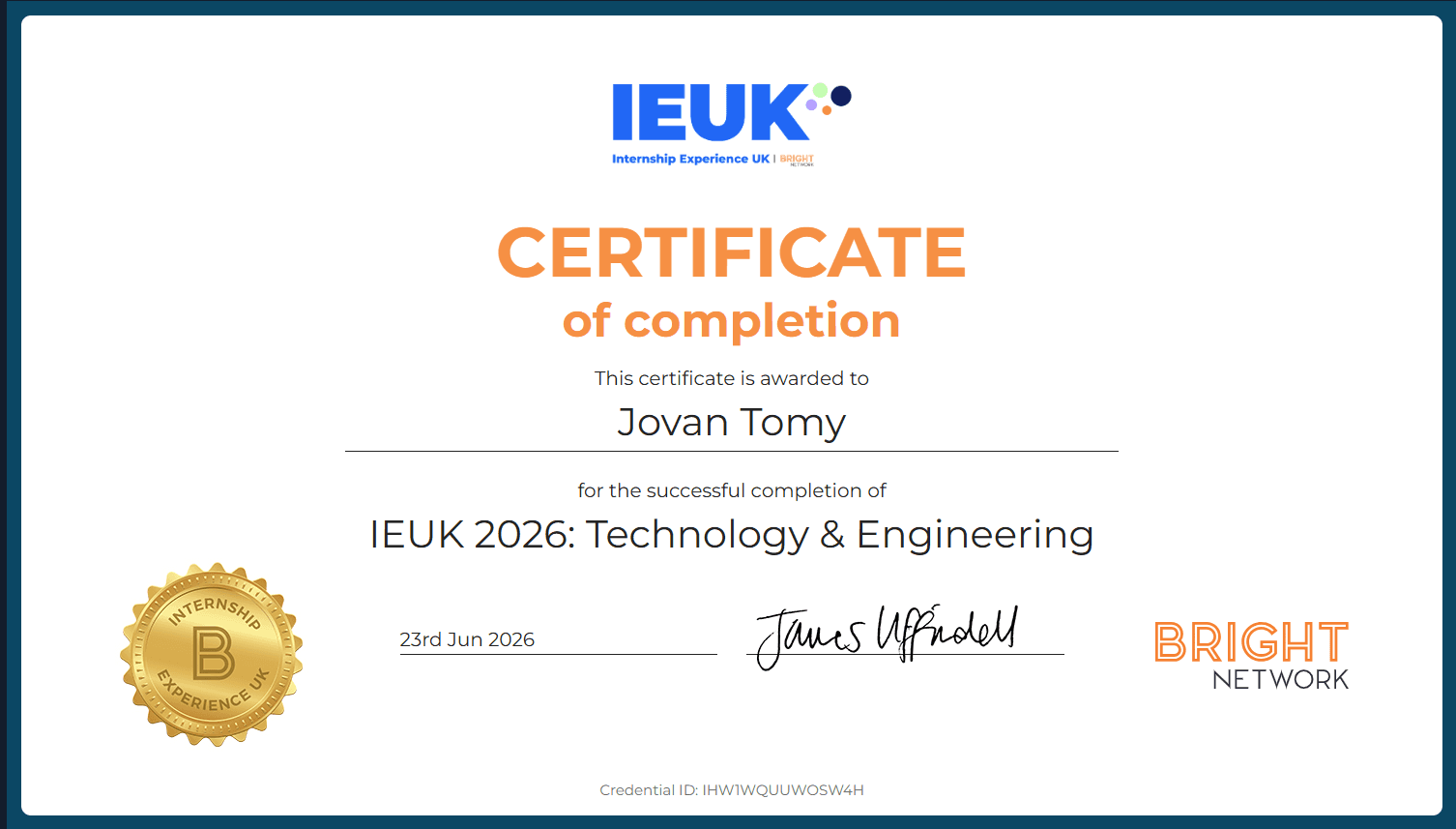 Technology & Engineering Virtual Internship 1